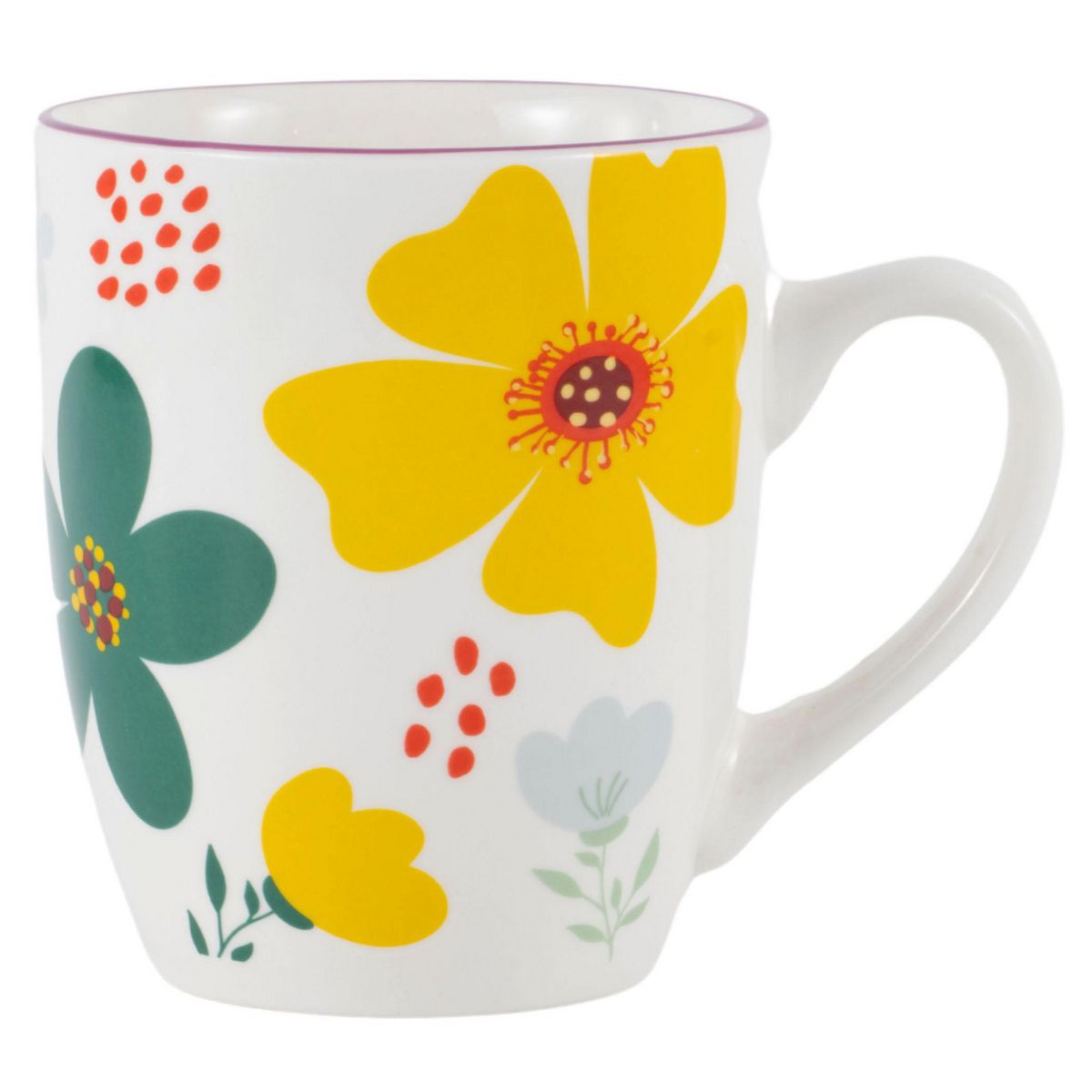 JUST HOME COLLECTION - Mug 480 ml Porcelana Flores Picnic Multicolor