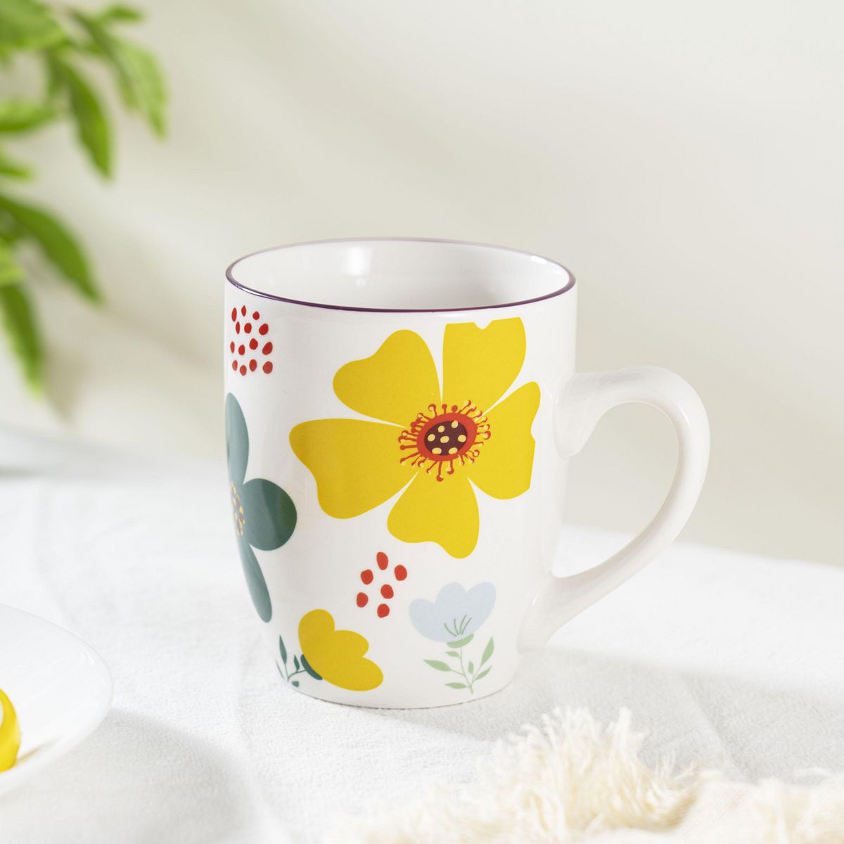 JUST HOME COLLECTION - Mug 480 ml Porcelana Flores Picnic Multicolor