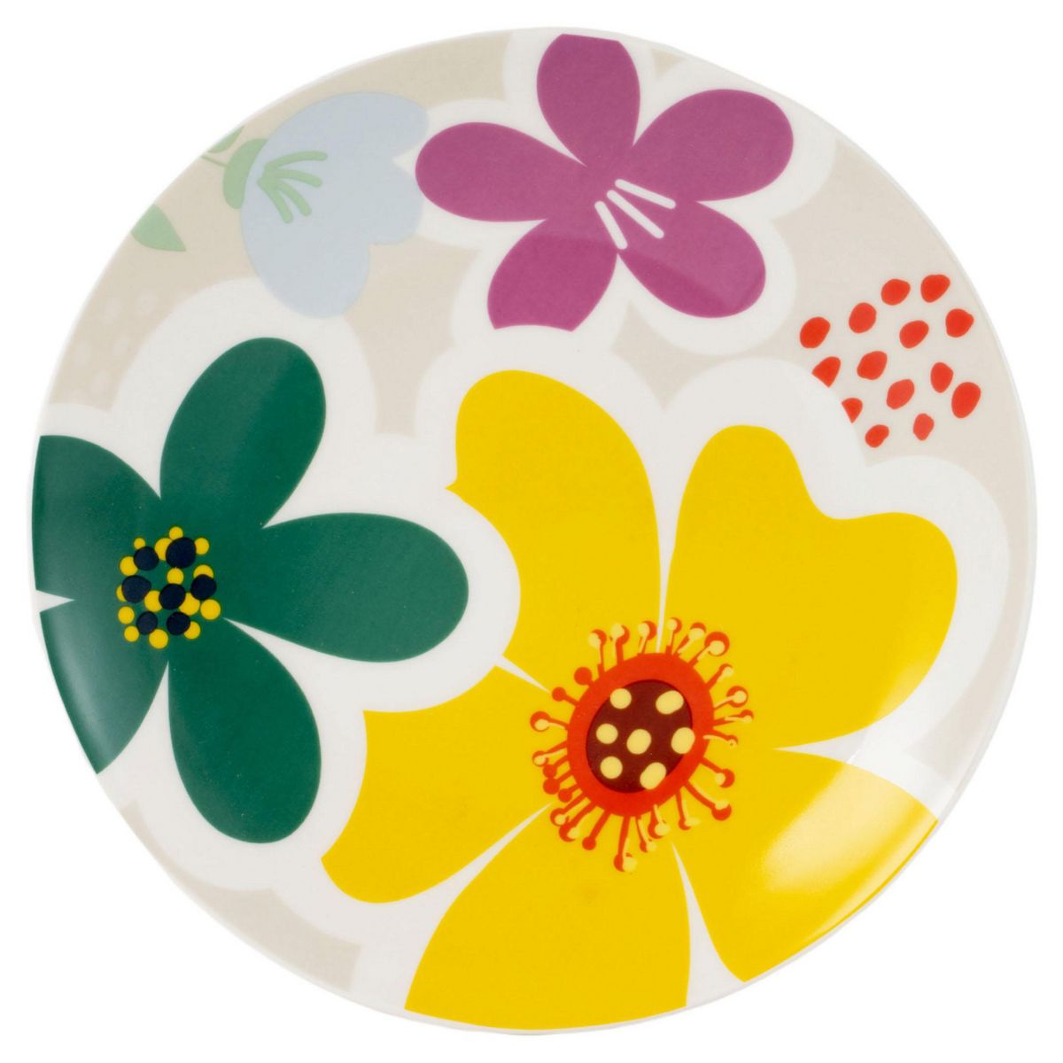 JUST HOME COLLECTION - Plato 19 cm Porcelana Flores Picnic Multicolor