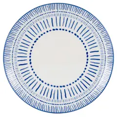 JUST HOME COLLECTION - Plato 19 cm Porcelana Etnico Profundo Azul