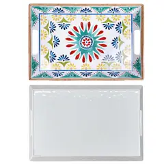 JUST HOME COLLECTION - Bandeja Melamina Rectangular 45x30 cm Multicolor