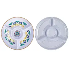 JUST HOME COLLECTION - Bandeja Melamina Redonda 34x34 cm Multicolor