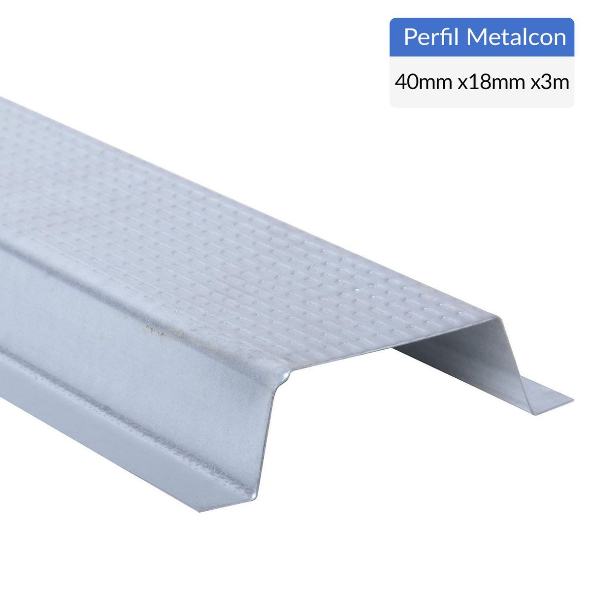 GENERICO - Metalcon Portante Soporte de Placa 40R Metal 40x18x10x0,5 mm 3 m