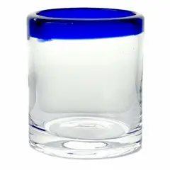 JUST HOME COLLECTION - Vaso Bajo de Vidrio 320 ml Azul