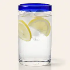 JUST HOME COLLECTION - Vaso Alto de Vidrio 530 ml Azul
