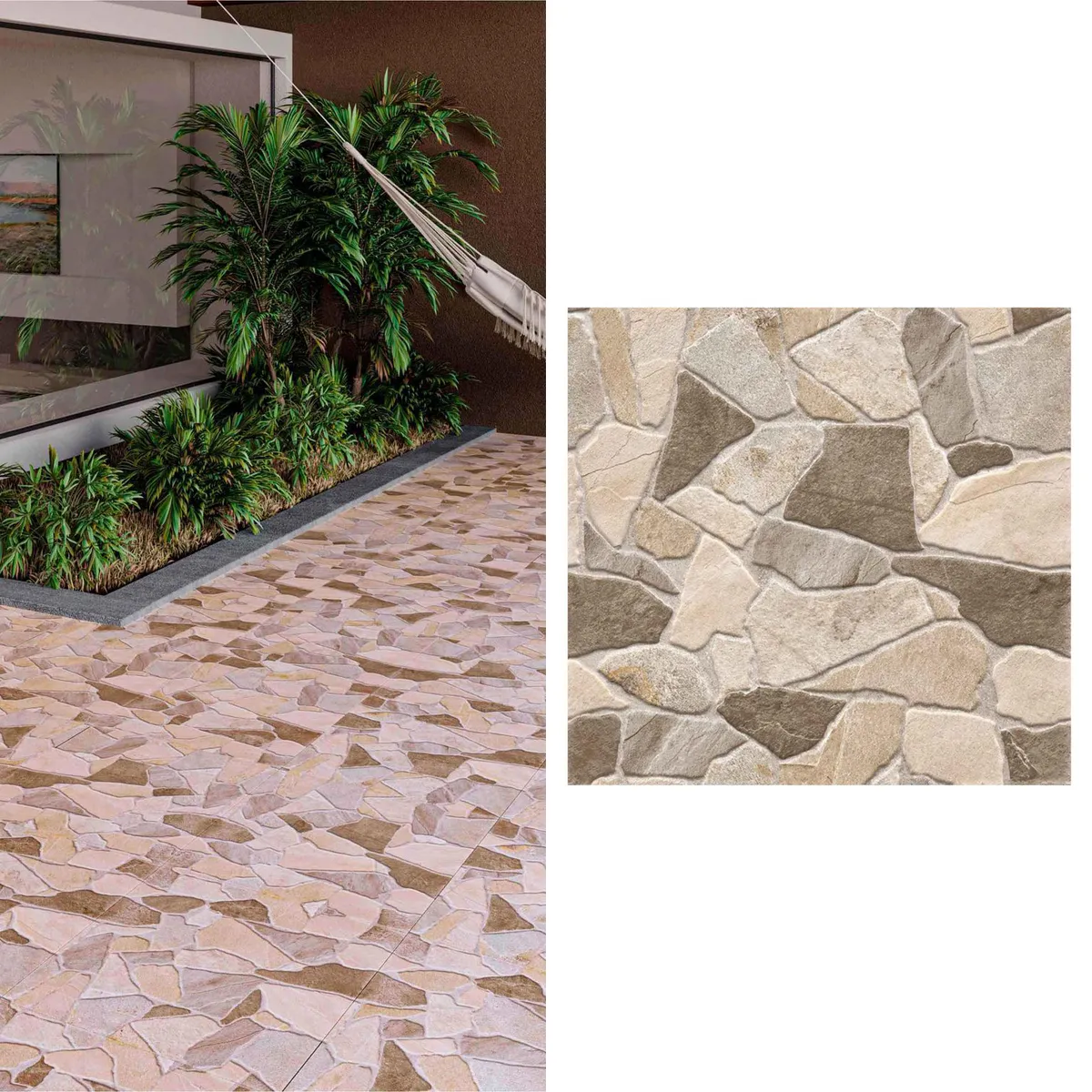 Cerámica 53x53 cm Mykonos Café Mix 2.81 m2, marca HOLZTEK - Foto Principal