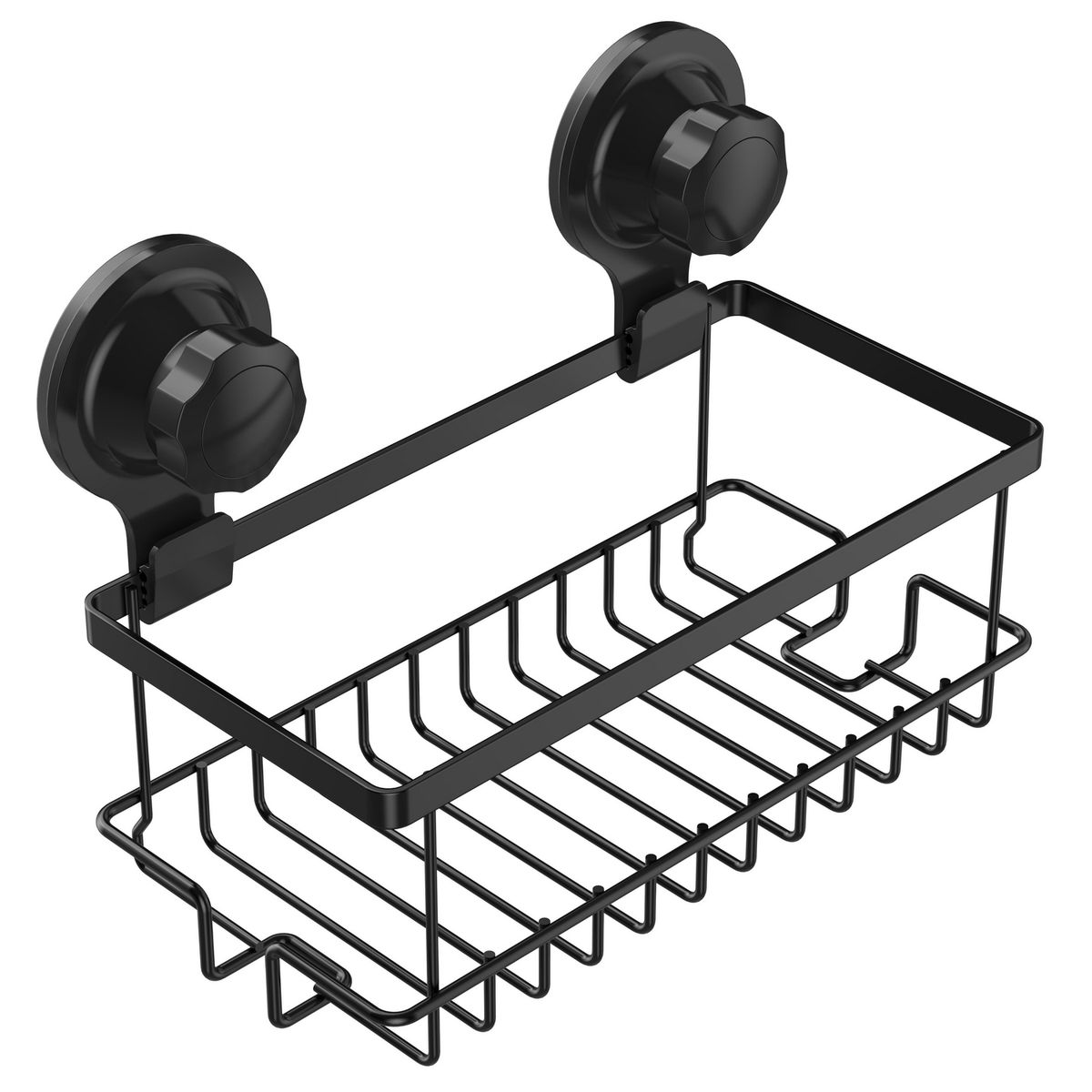 JUST HOME COLLECTION - Organizador de ducha succión negro