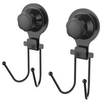 Gancho doble de succión negro