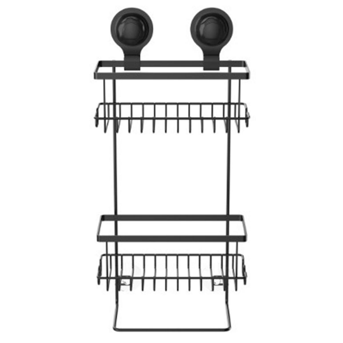 JUST HOME COLLECTION - Organizador 2 niveles succión negro