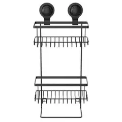 JUST HOME COLLECTION - Organizador 2 niveles succión negro