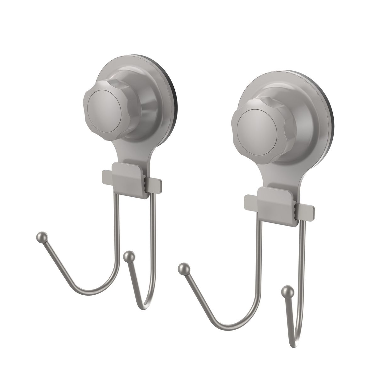 JUST HOME COLLECTION - Gancho doble de succión taupe