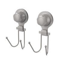 Gancho doble de succión taupe