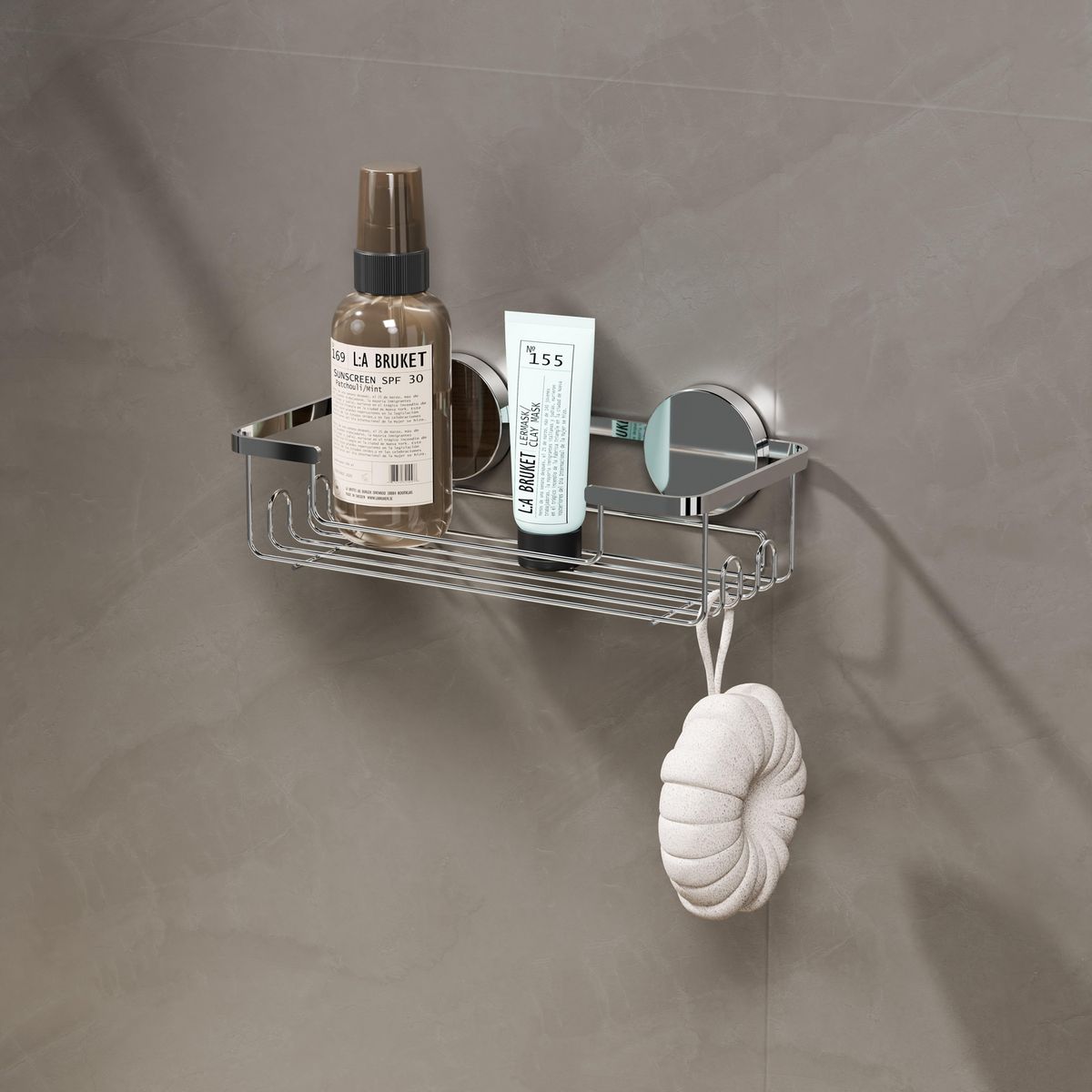 JUST HOME COLLECTION - Organizador de ducha cromada