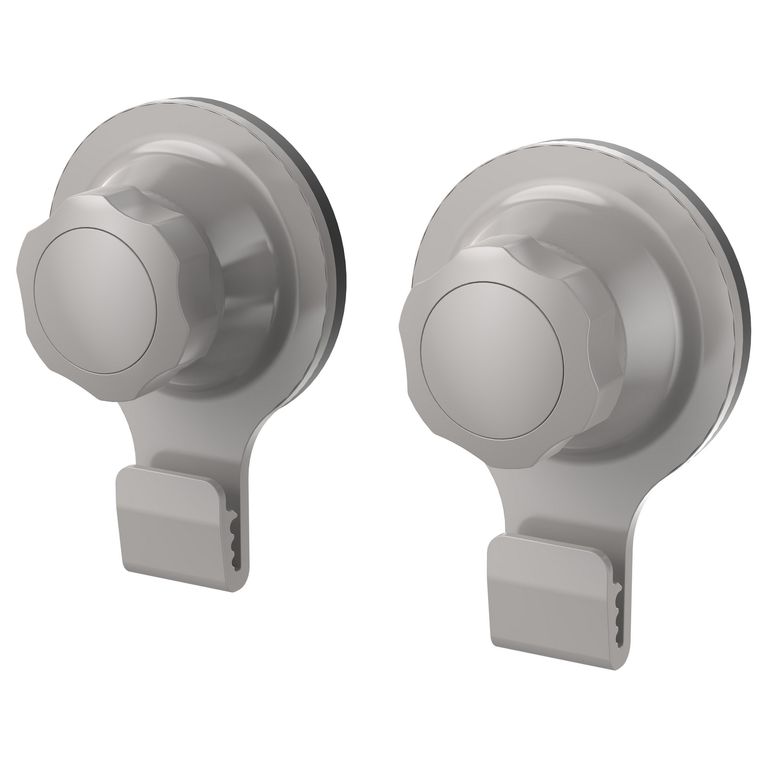 Set de 2 ganchos de succión taupe