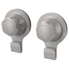 JUST HOME COLLECTION - Set de 2 ganchos de succión taupe
