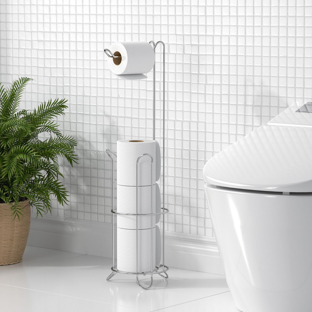 JUST HOME COLLECTION - Porta papel higienico cromado