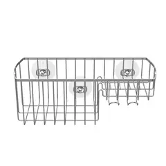 JUST HOME COLLECTION - Canasta de ducha acero inoxidable L