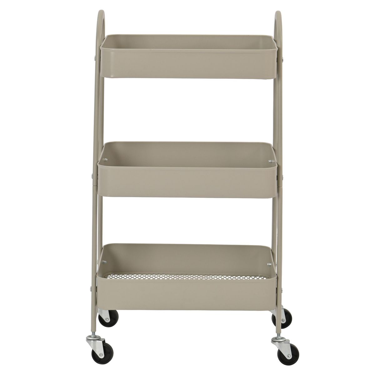 JUST HOME COLLECTION - Carrito multiuso con rueda gris