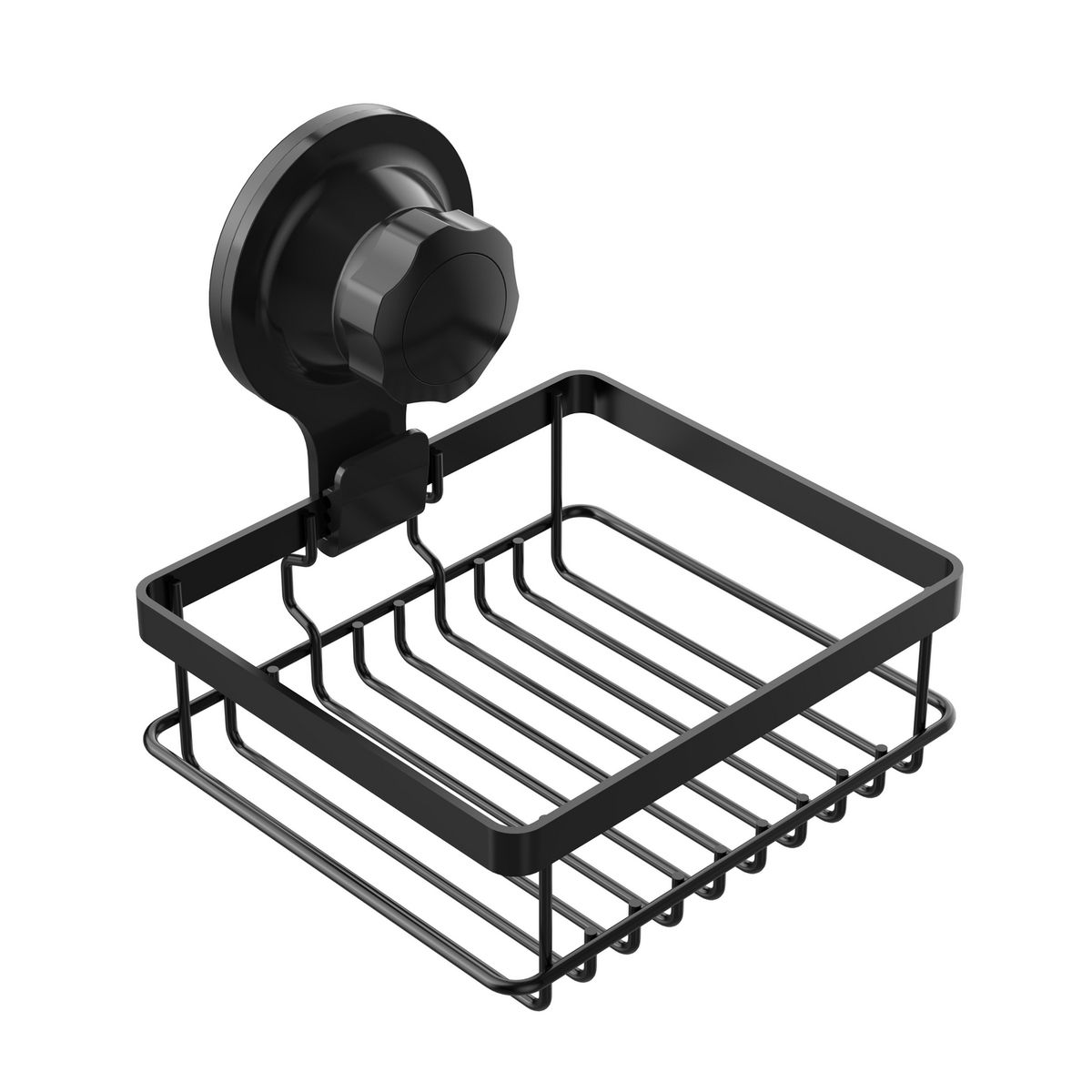 JUST HOME COLLECTION - Organizador ducha succión negro