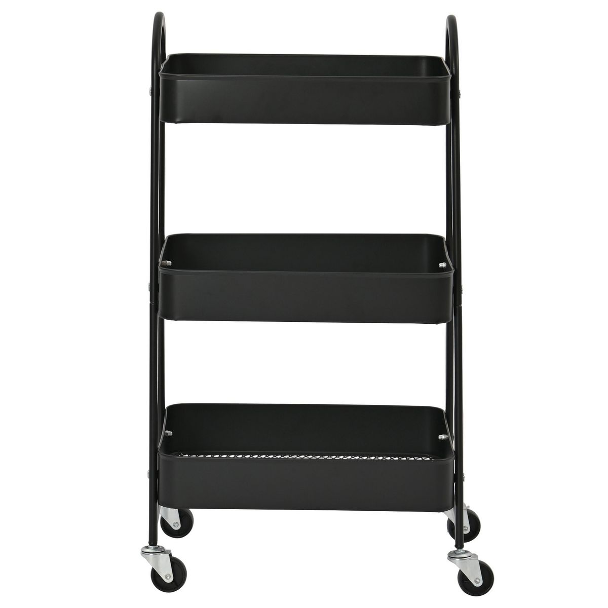 JUST HOME COLLECTION - Carrito multiuso con rueda negro