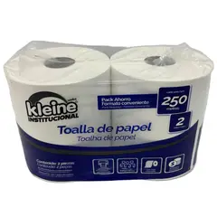 KLEINE WOLKE - Toalla de Papel 2 rollos 250 m para Dispensador de Papel
