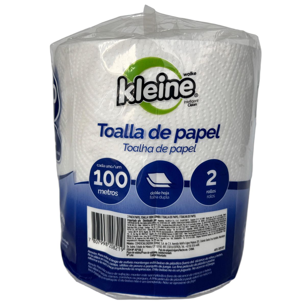 KLEINE WOLKE - Toalla de papel 2 rollos de 100 m. c/u