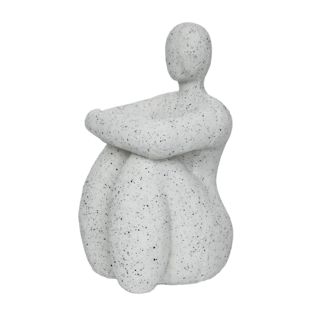 JUST HOME COLLECTION - Figura resina sentada Blanco 21x12 cm