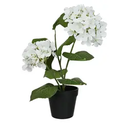 JUST HOME COLLECTION - Planta artificial hortensia blanca 41 cm