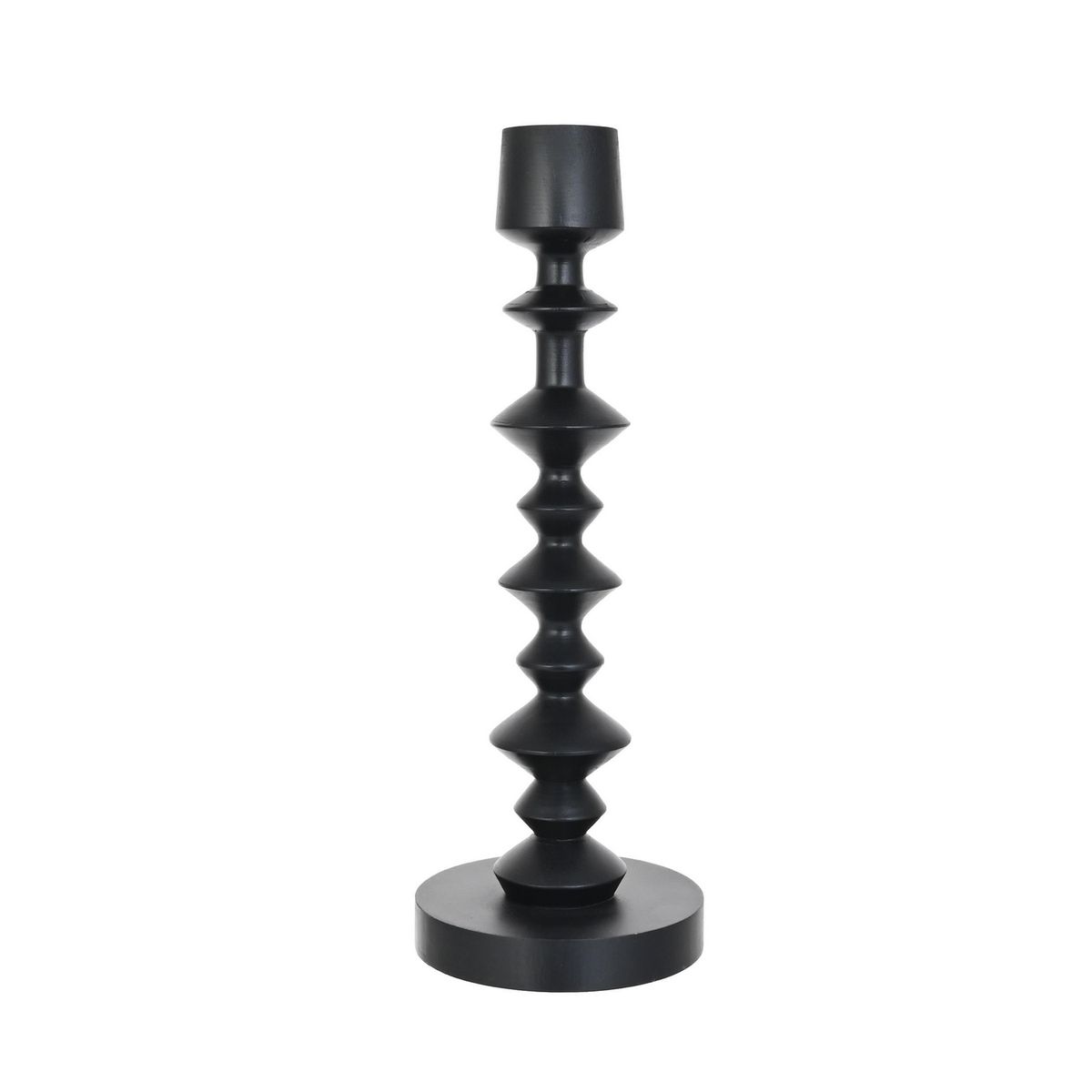 JUST HOME COLLECTION - Candelabro madera negro 33 cm bw