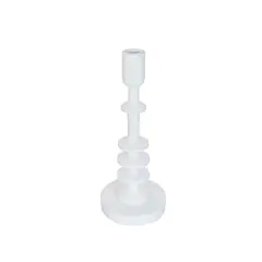 JUST HOME COLLECTION - Candelabro madera blanco 28 cm bw