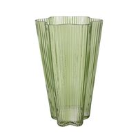 Jarrón vidrio verde 27 cm verde