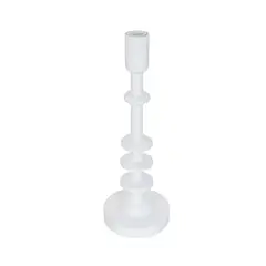 JUST HOME COLLECTION - Candelabro madera blanco 33 cm bw