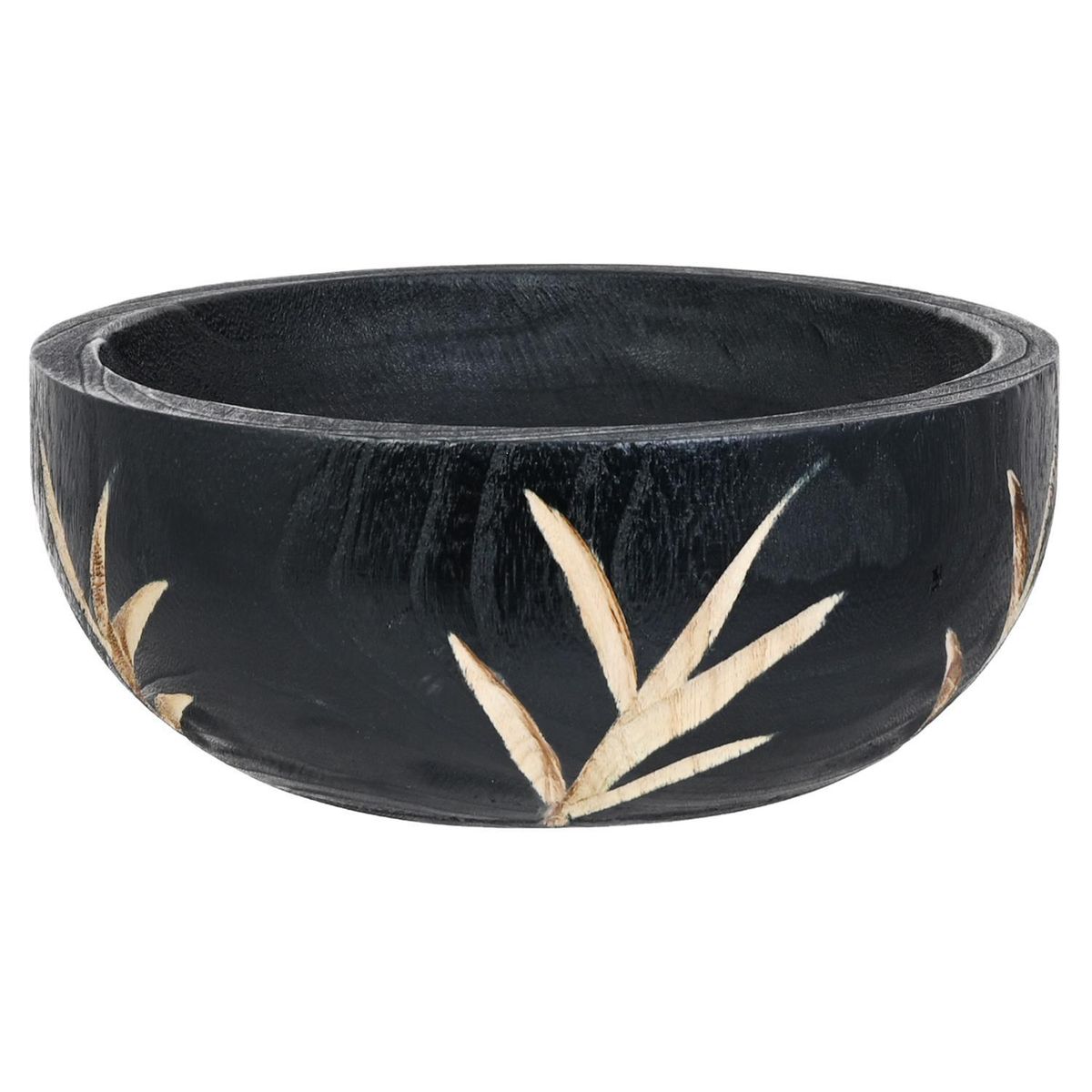 JUST HOME COLLECTION - Cuenco madera Negro 11x29 cm