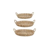 Set 3 bandejas Natural 6x43 cm