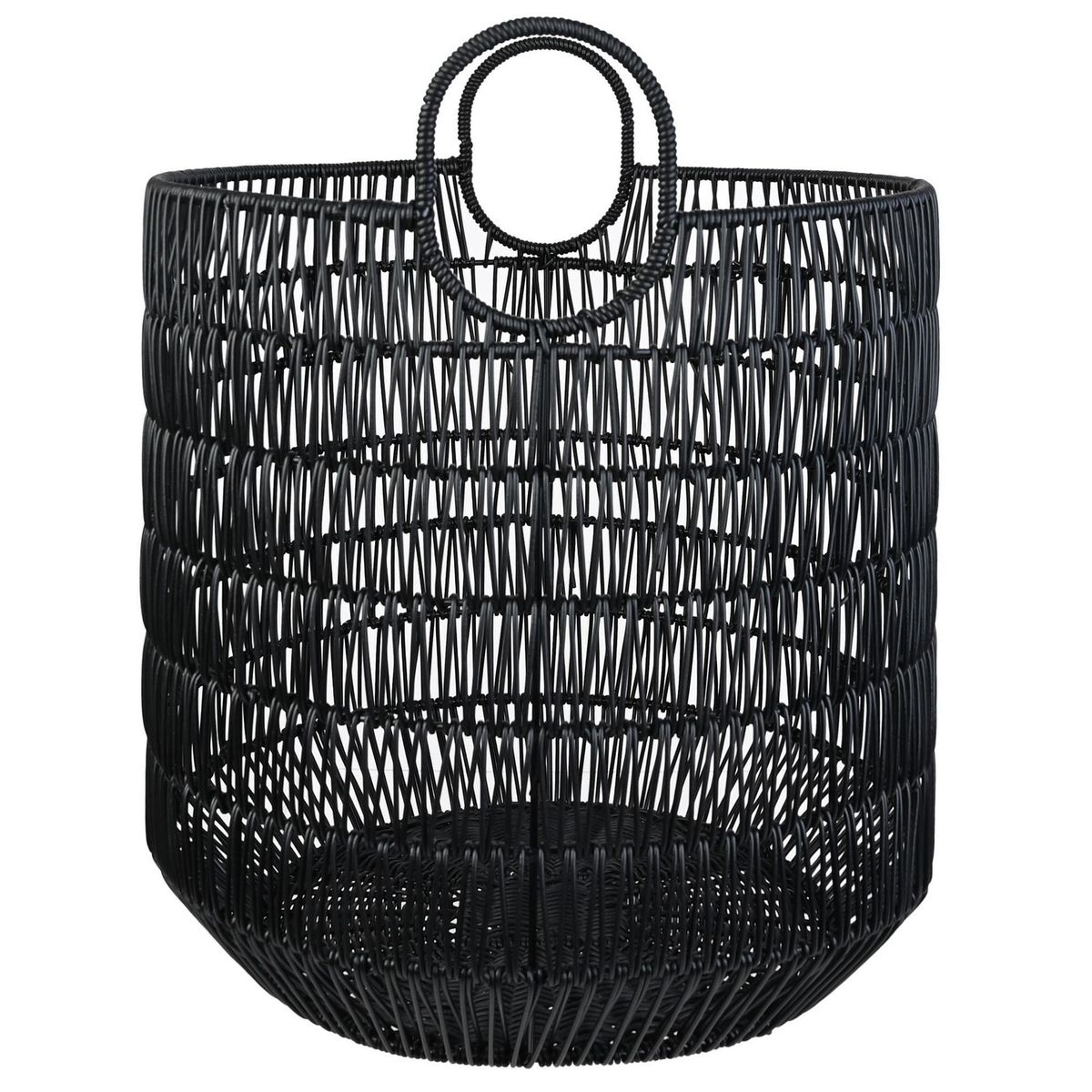 JUST HOME COLLECTION - Canasto deco 24.5x19x Negro