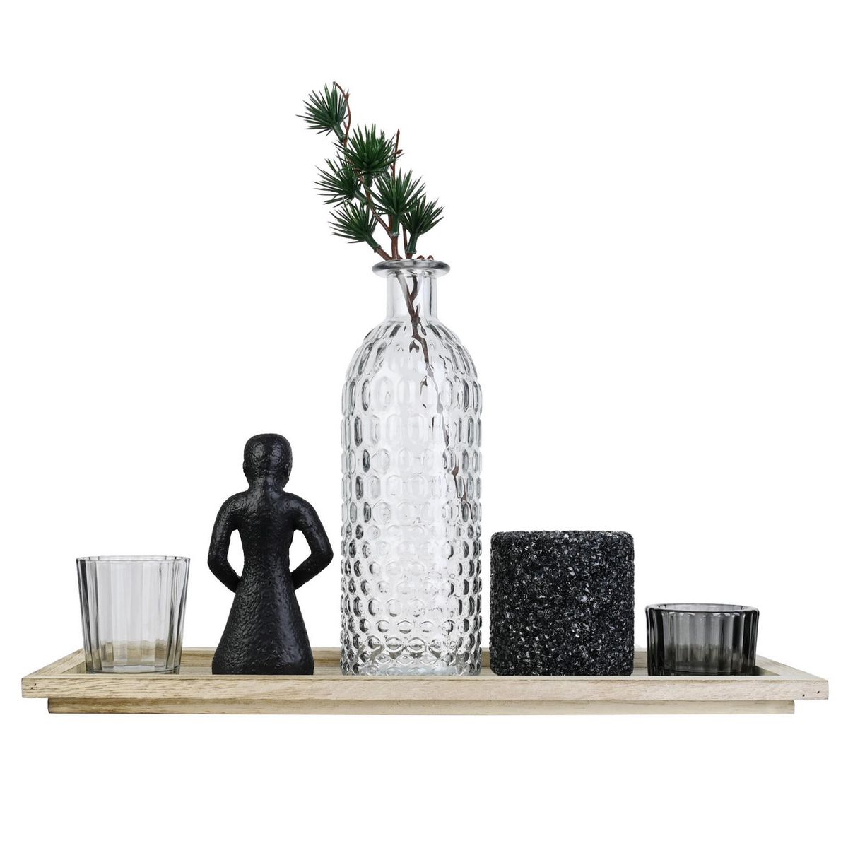 JUST HOME COLLECTION - Set decorativo Negro, Blanco 22x12.5 cm