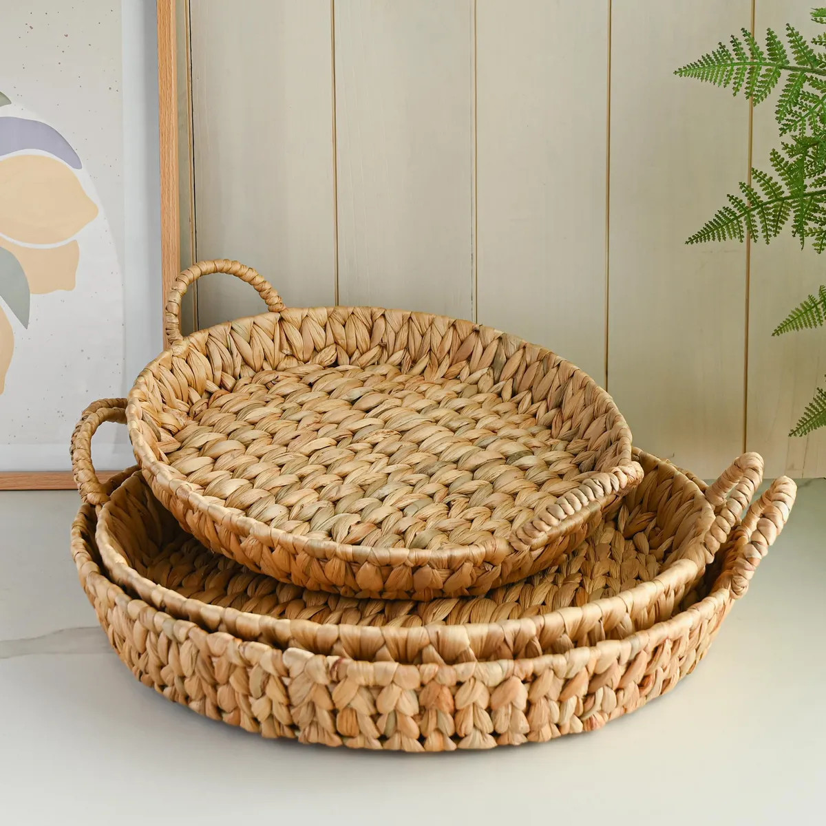 JUST HOME COLLECTION - Bandeja jacinto Natural 6x39 cm