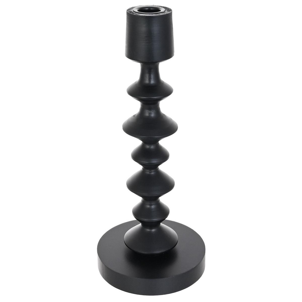 JUST HOME COLLECTION - Candelabro madera negro 28 cm bw
