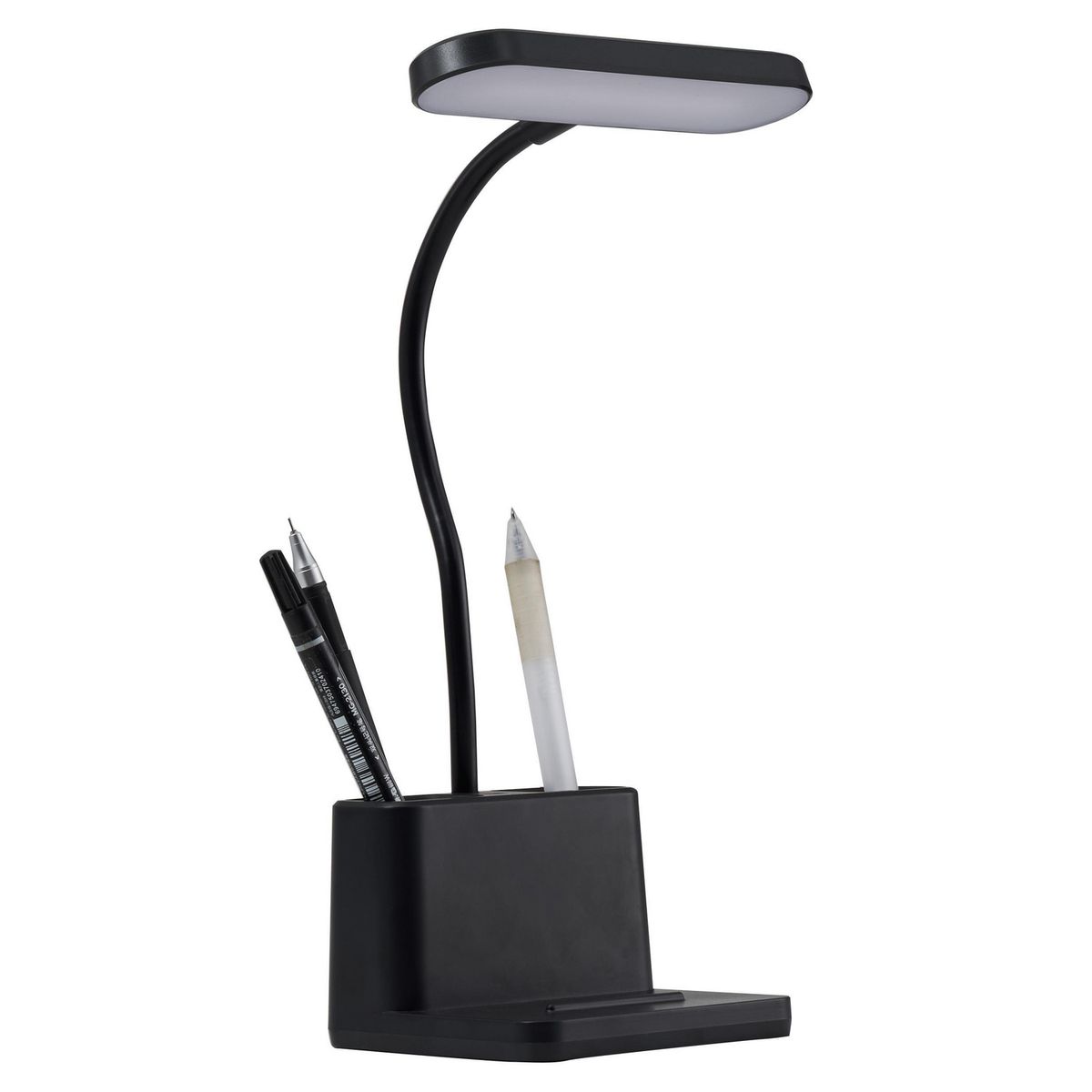 JUST HOME COLLECTION - Lámpara Escritorio Led Usb Negro 14x30 cm