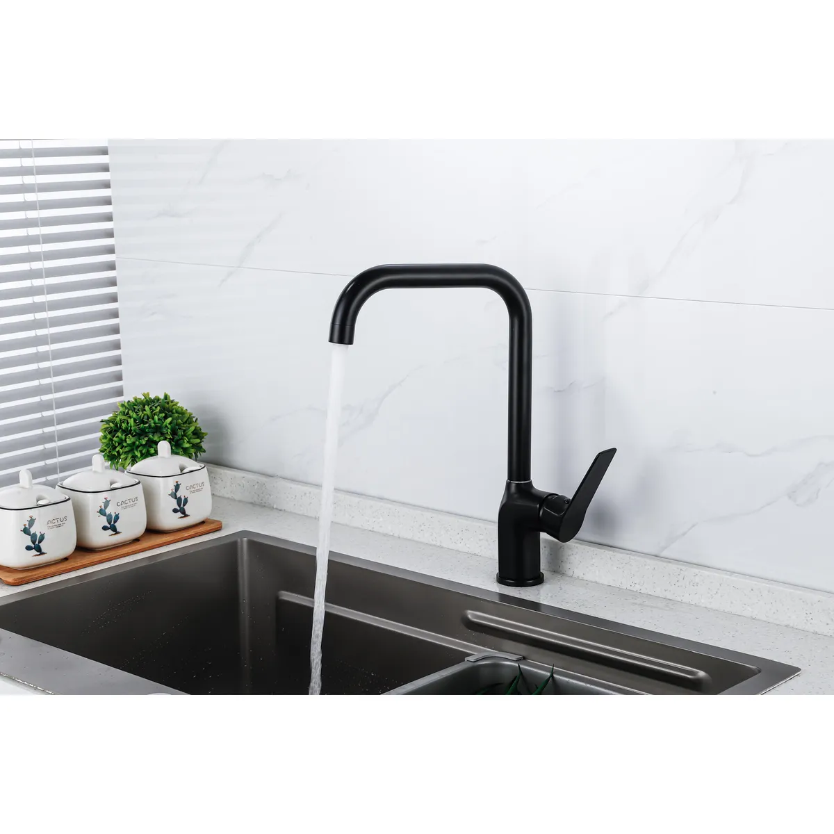 SENSI DACQUA - Monomando Cocina Tabor Negro