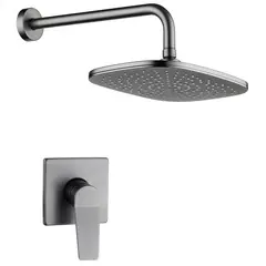 SENSI DACQUA - Monomando ducha con plato acero