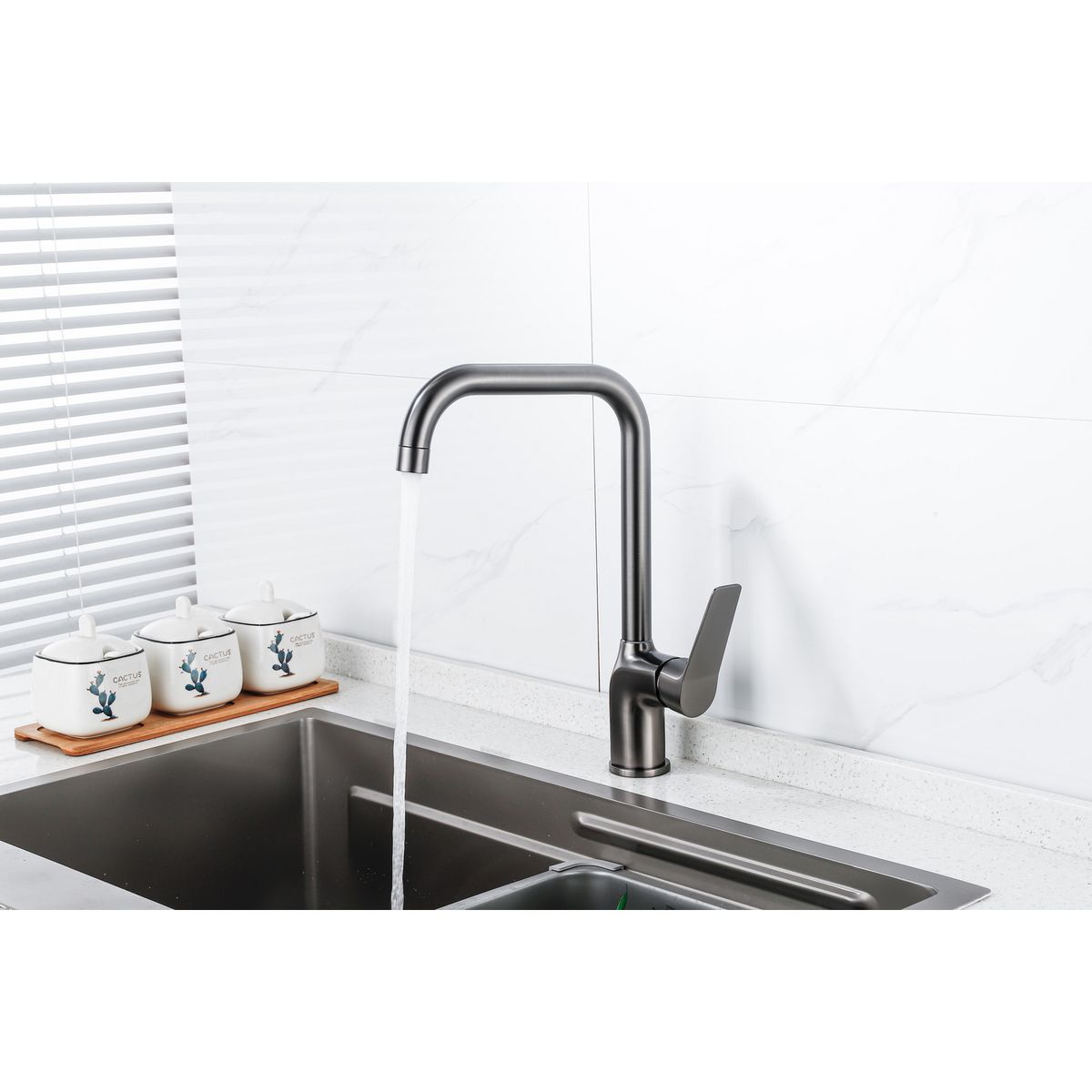 SENSI DACQUA - Monomando Cocina Tabor Acero