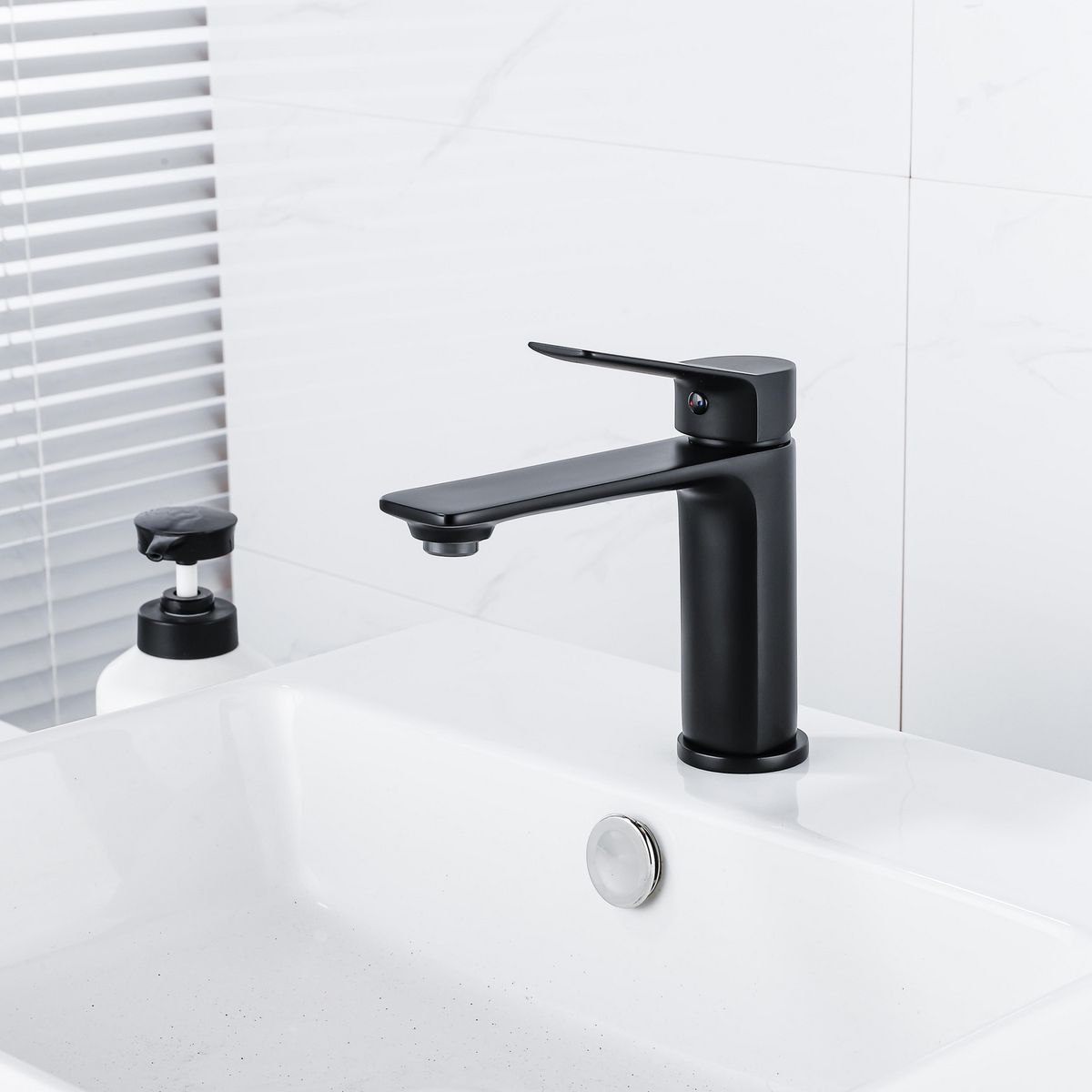 SENSI DACQUA - Monomando Lavamano Bajo Tabor Negro