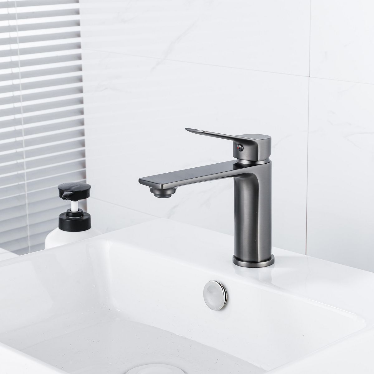 SENSI DACQUA - Monomando Lavamanos Bajo Tabor Gris