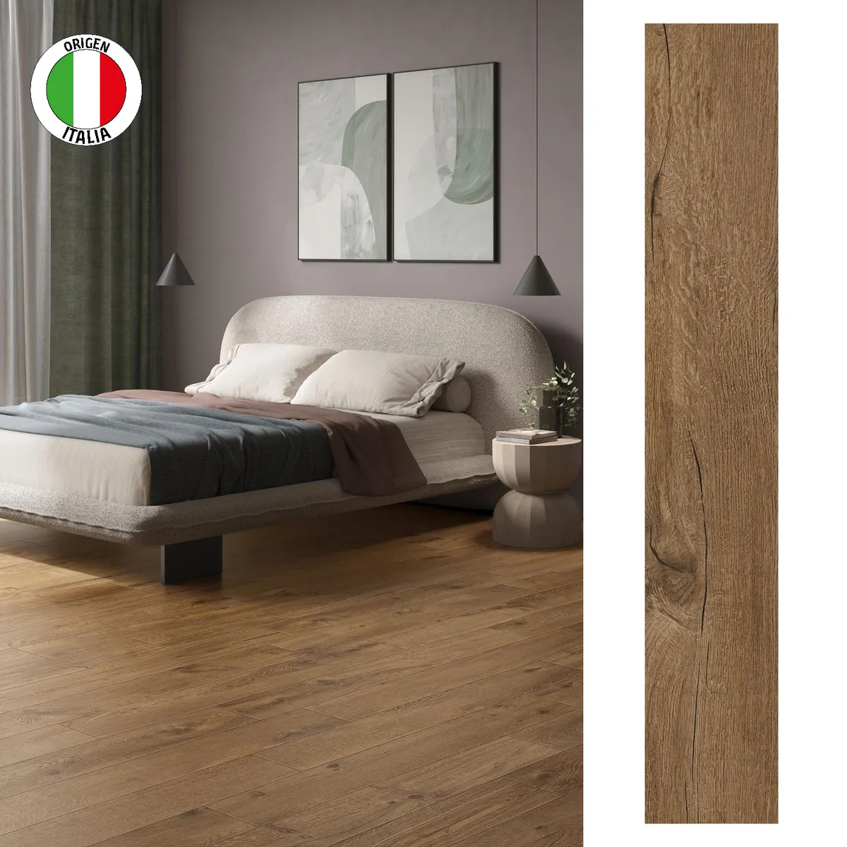 LA FENICE - Porcelanato 20x120 cm Mogano Café 1.44 m2