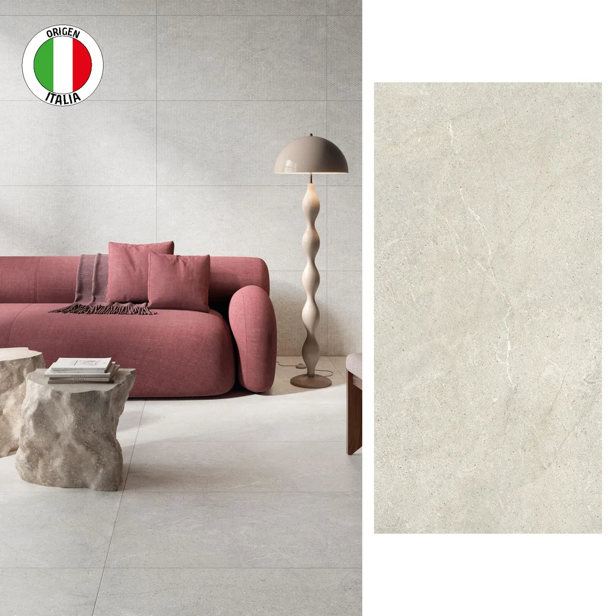 LA FENICE - Porcelanato 60x120 cm Lime Greige Greige 1.44 m2