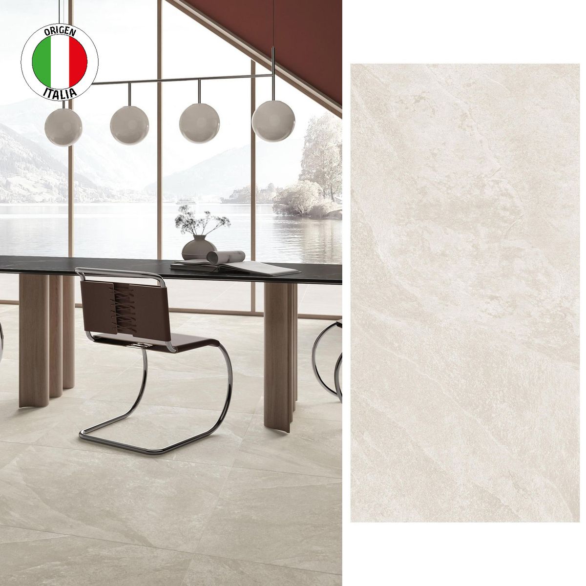 LA FENICE - Porcelanato 60x120 cm Slate Sand Beige 1.44 m2