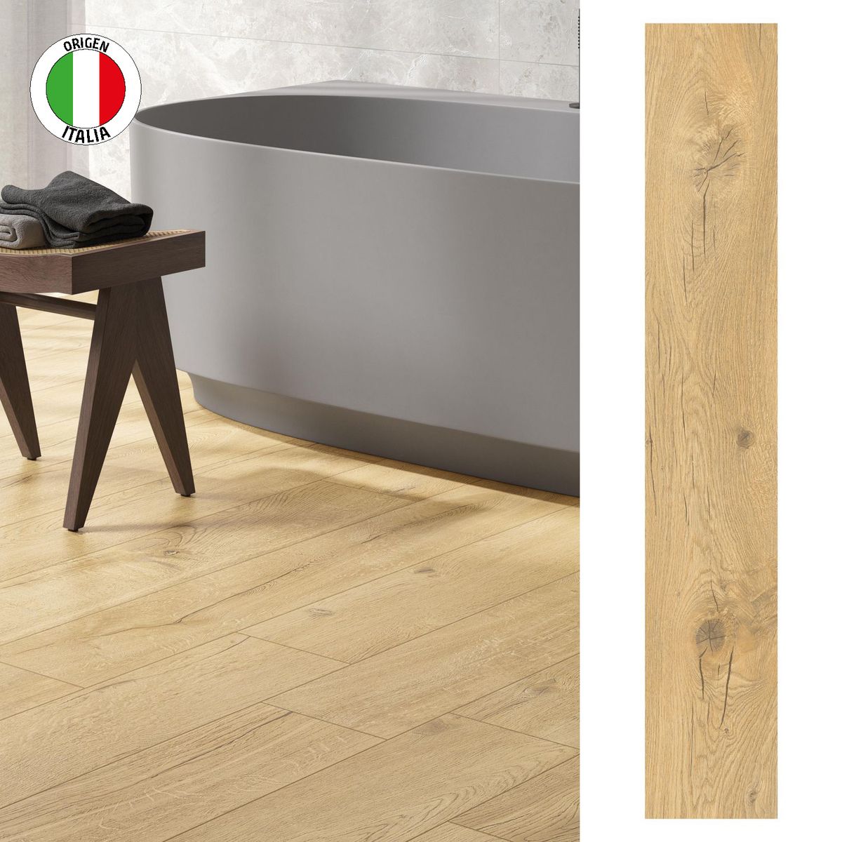 LA FENICE - Porcelanato 20x120 cm Olmo Café 1.44 m2