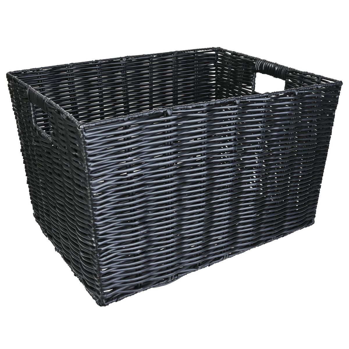 JUST HOME COLLECTION - Canasto tejido 37x48x Negro