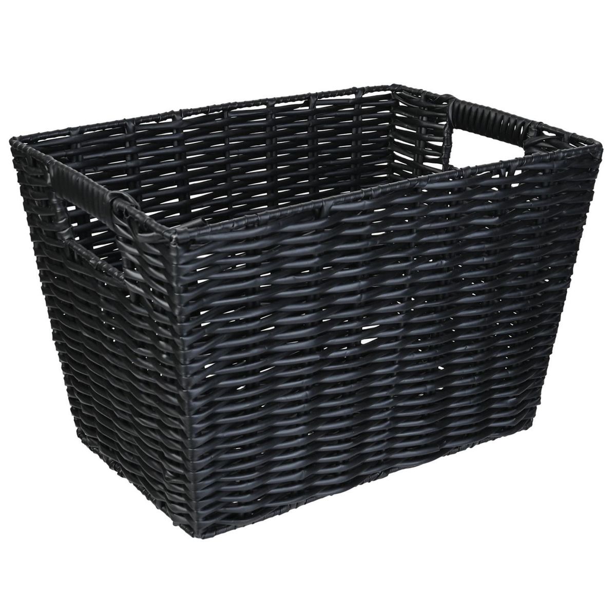 JUST HOME COLLECTION - Canasto tejido 22x33x Negro